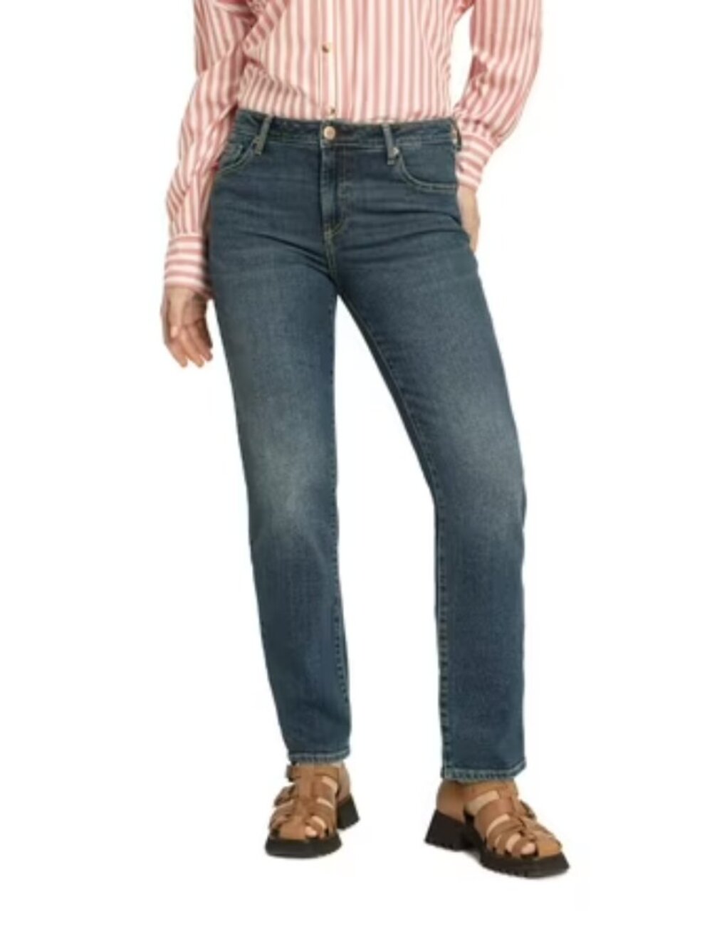Women's Jordache Classic Fit High Rise Straight Leg Jeans - Dark Wash - 16 - NWT